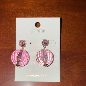 J. Crew Faceted Pink Earrings